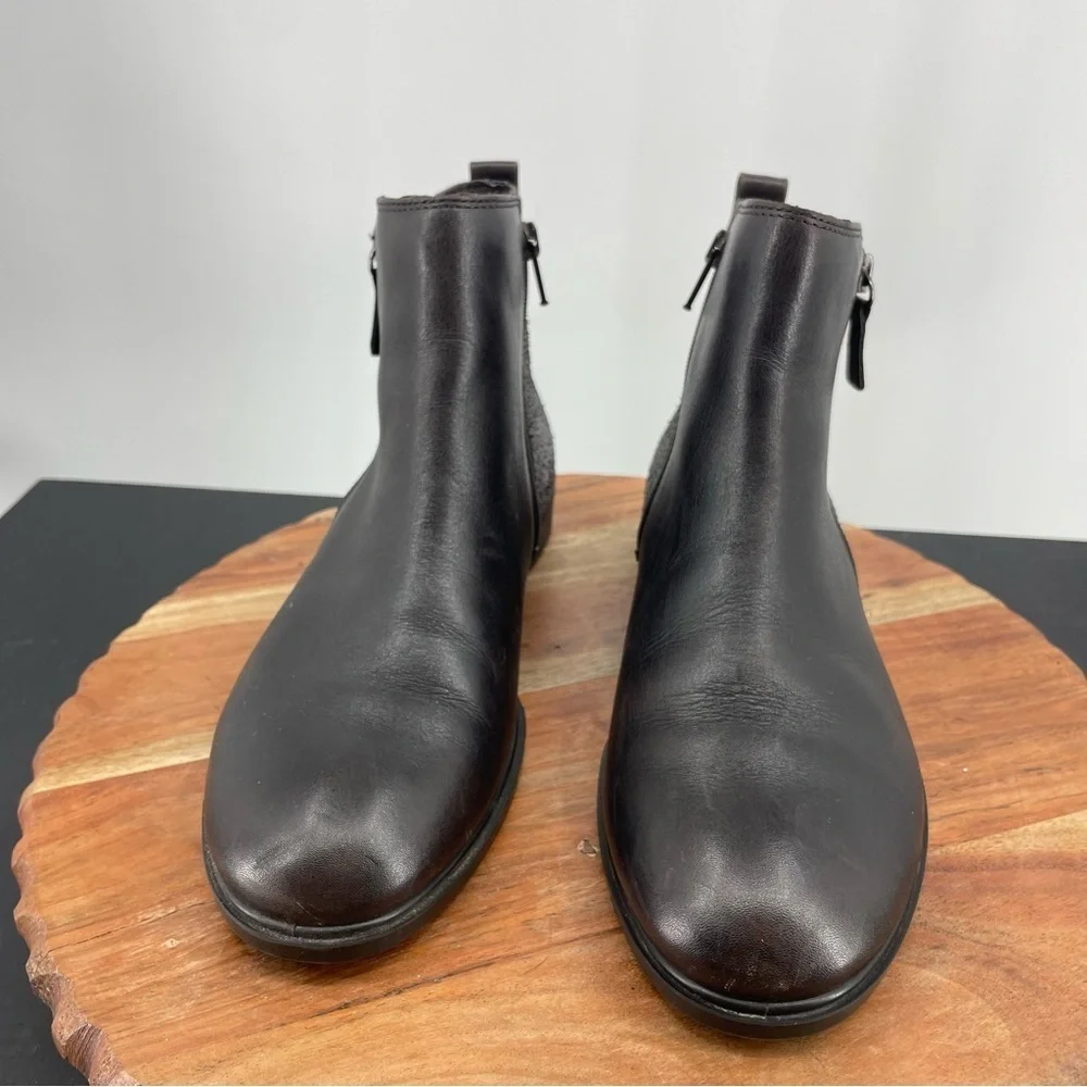ECCO Touch 15 Scale Chelsea Boot - Size 38‎ (7-7.5) brown leather snake embossed